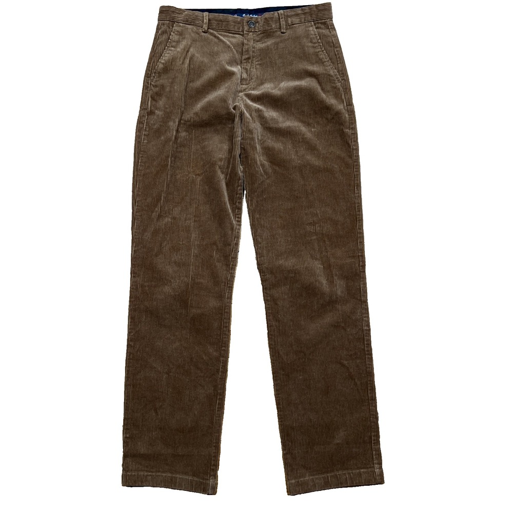 Brooks Brothers Boy's Fleece Corduroy Chino Pants Burgundy • Youth Size 18